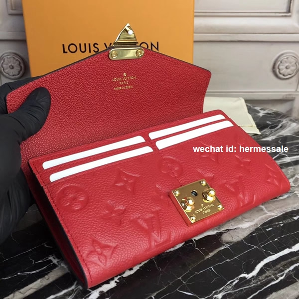 Louis Vuitton M62458 Metis Wallet Monogram Empreinte Leather Cherry
