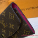 M60697 Emilie Wallet Monogram Canvas (Fuchsia)