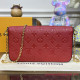 M63700 Félicie Pochette Monogram Empreinte Leather (Scarlet)