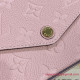 M67856 Louis Vuitton Félicie Pochette Monogram Empreinte Leather  (Rose Poudre)