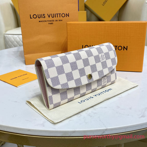 N41625 Louis Vuitton Emilie Wallet Damier Azur Canvas