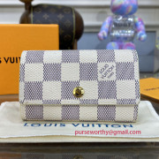 N61745 6 Key Holder Damier Azur Canvas