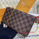 N63032 Louis Vuitton Félicie Pochette Damier Ebène Canvas 