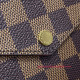 N63032 Louis Vuitton Félicie Pochette Damier Ebène Canvas 