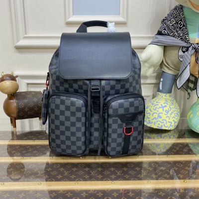 Louis Vuitton Utility Backpack N40279 Damier Graphite Black