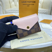 Louis Vuitton N60167 Zoé WALLET Damier Ebene Canvas Rose Ballerine