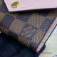 Louis Vuitton N60167 Zoé WALLET Damier Ebene Canvas Rose Ballerine