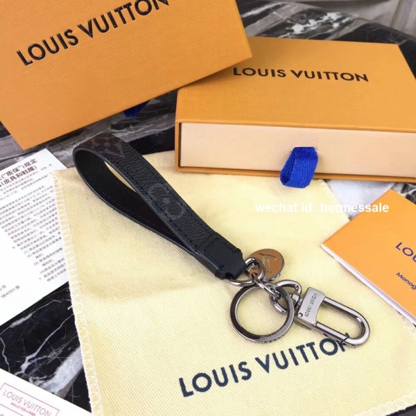 Louis Vuitton M61950 Monogram Eclipse Dragonne Bag Charm and Key Holder