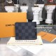Louis Vuitton N64002 Designer Slender Wallet in Damier Graphite Canvas