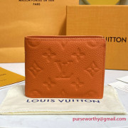 M81547 Slender Wallet Taurillon Monogram (Orange)