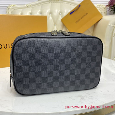 N47521 Louis Vuitton Toilet Pouch GM Damier Graphite Canvas