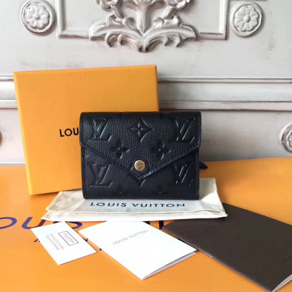 Louis Vuitton M64060 Victorine Wallet Monogram Empreinte Leather Noir