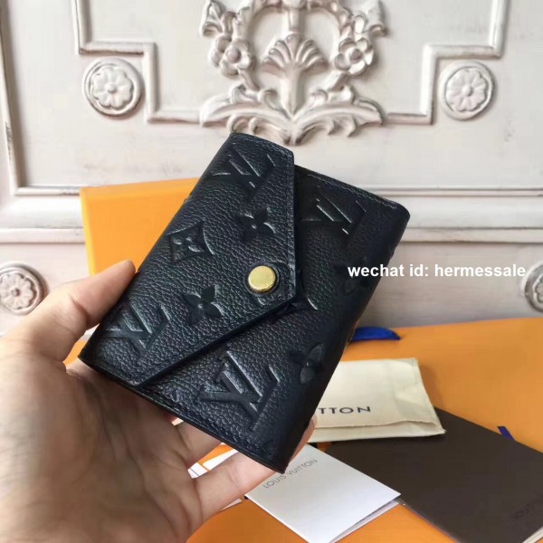 Louis Vuitton M64060 Victorine Wallet Monogram Empreinte Leather Noir