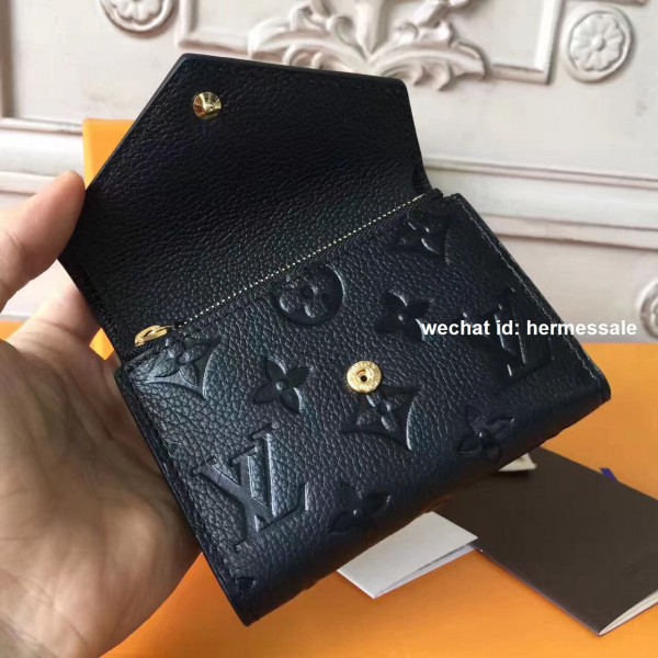 Louis Vuitton M64060 Victorine Wallet Monogram Empreinte Leather Noir