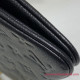M68568 Double Zip Pochette Monogram Empreinte Leather