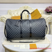 N41413 Keepall Bandoulière 55 Damier Graphite Canvas