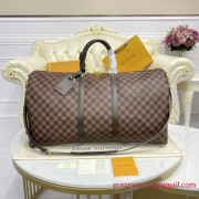 N41414 Keepall Bandoulière 55 Damier Ebene Canvas