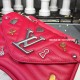 Louis Vuitton M53213 New Wave Chain Bag PM handbag LV New Wave Leather Scarlet Red