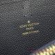 M69415 Clémence Wallet Monogram Empreinte Leather (Navy / Red)