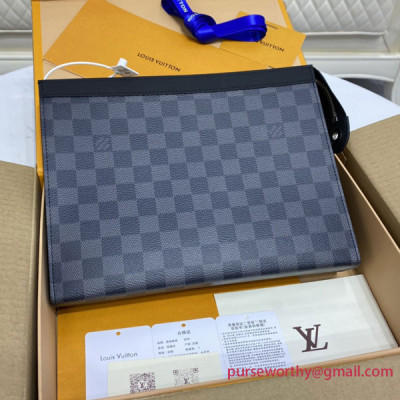 N41696 Pochette Voyage MM Damier Graphite Canvas