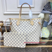 N41361 Neverfull MM Damier Azur Canvas (Beige)