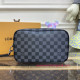 N41664 Kasai Clutch Damier Graphite Canvas