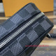 N41664 Kasai Clutch Damier Graphite Canvas