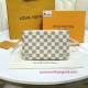 N60460 Double Zip Pochette Damier Azur Canvas