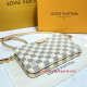 N60460 Double Zip Pochette Damier Azur Canvas