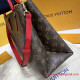 M43553 Flower Tote Monogram Canvas Coquelicot