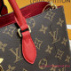 M43553 Flower Tote Monogram Canvas Coquelicot