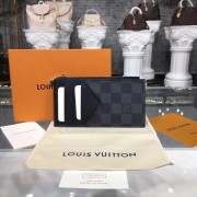 Louis Vuitton N64038 Coin Card Holder Damier Graphite Canvas