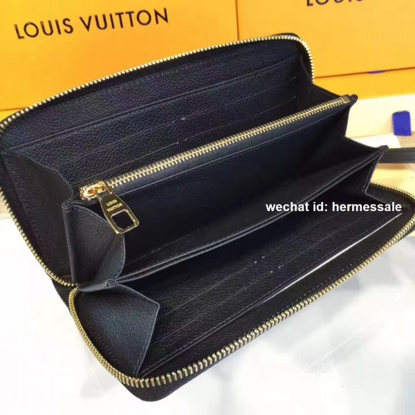 Louis Vuitton M60571 Zippy Wallet Monogram Empreinte Leather Noir
