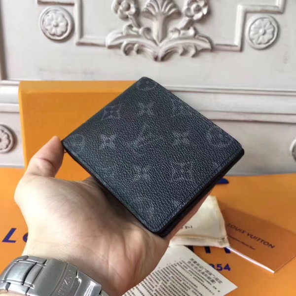 Louis Vuitton M61695 Multiple Wallet Monogram Eclipse Canvas