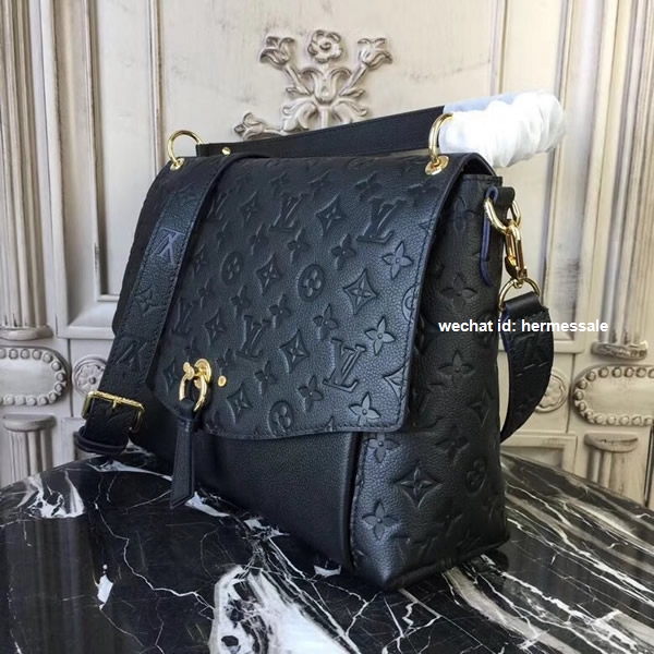 Louis Vuitton M43616 Blanche MM Monogram Empreinte Leather Noir