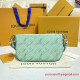 M46180 Multi Pochette Accessoires Monogram Empreinte Leather (Water Green)