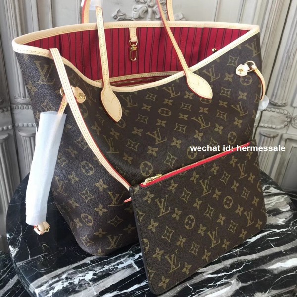 Louis Vuitton M41177 Neverfull MM Monogram Canvas Cherry