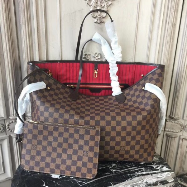 Louis Vuitton N41357 Neverfull GM Damier Ebene Canvas