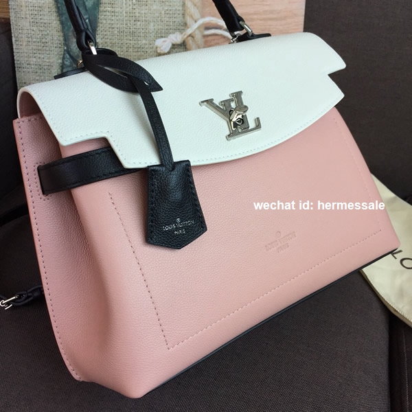 Louis Vuitton M52787 LOCKME EVER MM Lockme Handbag ROSE BALLET BLANC MAITO NOIR