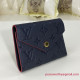 M64577 Victorine Wallet Monogram Empreinte Leather (Navy / Red)