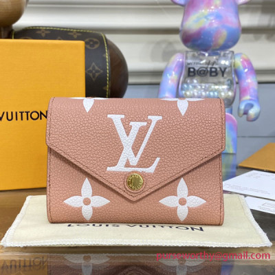 M81728 Victorine Wallet Monogram Empreinte Leather (Rose Trianon / Creme)