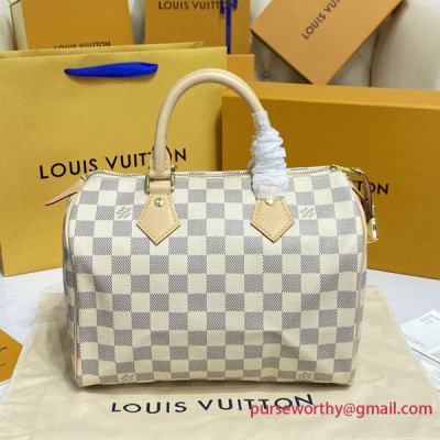 Louis Vuitton N41371 Speedy Bandouliere 30 Damier Azur Canvas