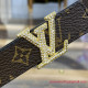 M0512V LV Iconic Strass 20 mm Reversible Belt Monogram Canvas