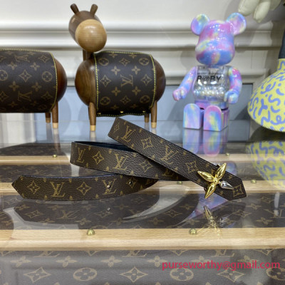 M0554U Louisette 25 mm Reversible Belt Monogram Canvas