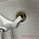 M45555 NéoNoé MM Bicolor Monogram Empreinte Leather (Dove/Cream)
