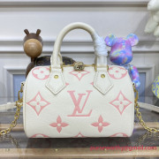 M46397 Speedy Bandoulière 20 (Crème Beige / Rose Trianon Pink)