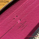 M60742 Clémence Wallet Monogram Canvas (Fuchsia)