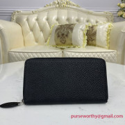 M61867 Zippy Wallet Mahina Leather (Black)