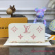 M81914 Zippy Wallet Bicolor Monogram Empreinte Leather (Creme / Rose Trianon)
