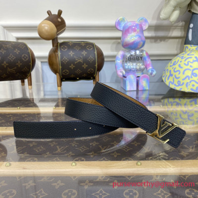 M9521U LV Initiales 30mm Reversible Belt Taurillon Leather